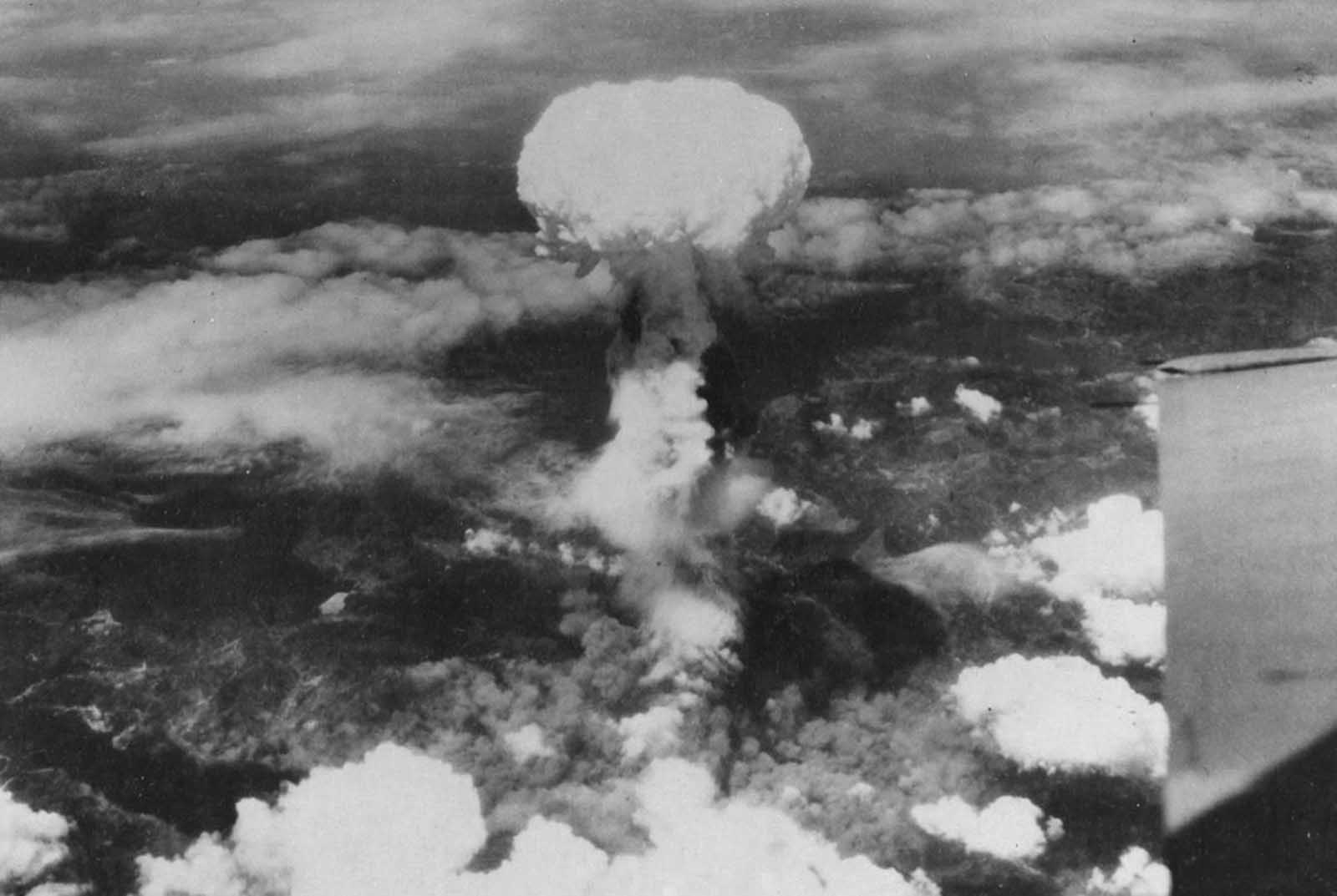'Fat Man' was dropped from the B-29 bomber Bockscar, detonating at 11:02 AM, at an altitude of about 1,650 feet (500 m) above Nagasaki. An estimated 39,000 people were killed outright by the bombing; a further 25,000 were injured.