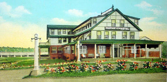 Mountain View Hotel colored postcard