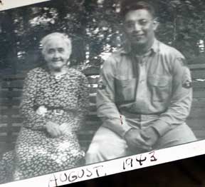 Margaret Byerly Wible with Tim Wible, August, 1943