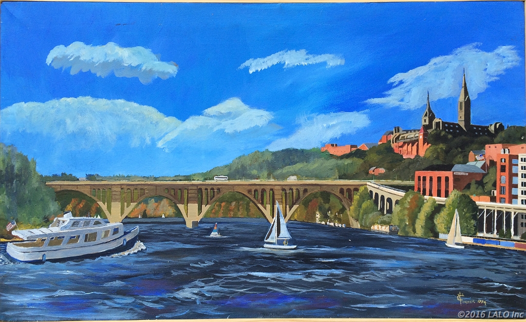 Key Bridge - Georgetown by Clive Turner