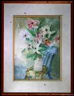 Flowers in Vase by Artist Unknown