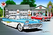 Route 66 At Texaco Gas Station by Danny Whitfield