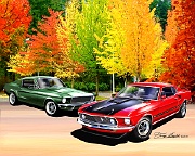 Mustangs In Autumn by Danny Whitfield