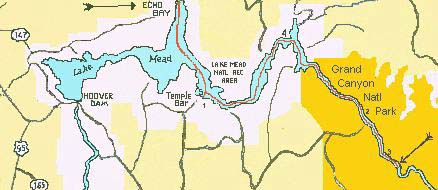 map of Lake Mead area