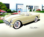 1953-1955 CORVETTE ART PRINT BY DANNY WHITFIELD